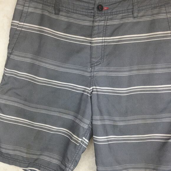 O'Neil Gray Cream Striped Board Shorts Men's Size 36 - Picture 9 of 16
